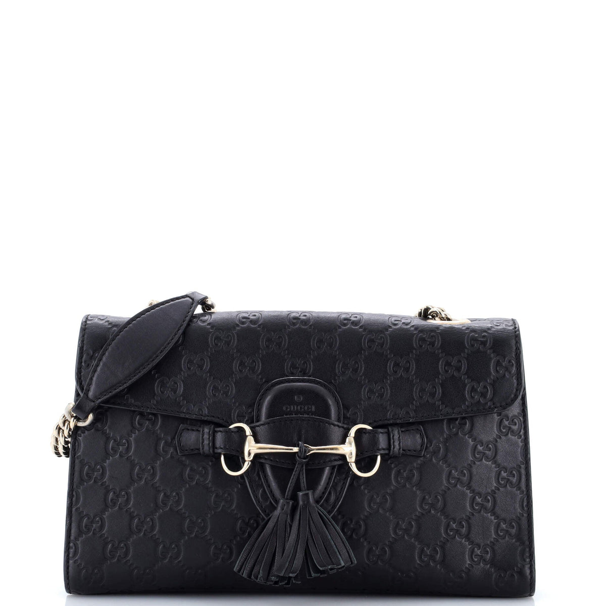 Gucci GUCCI Emily Chain Flap Bag Guccissima Leather Medium
