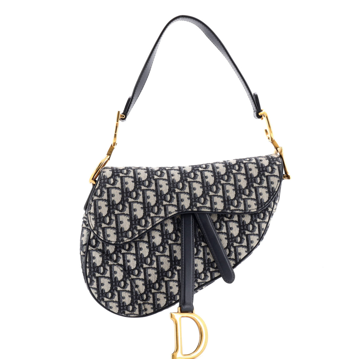 Christian Dior Saddle Handbag Oblique Canvas Medium