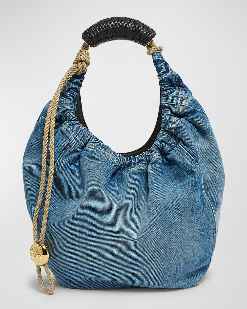 Sac hobo en denim de taille moyenne Squeeze