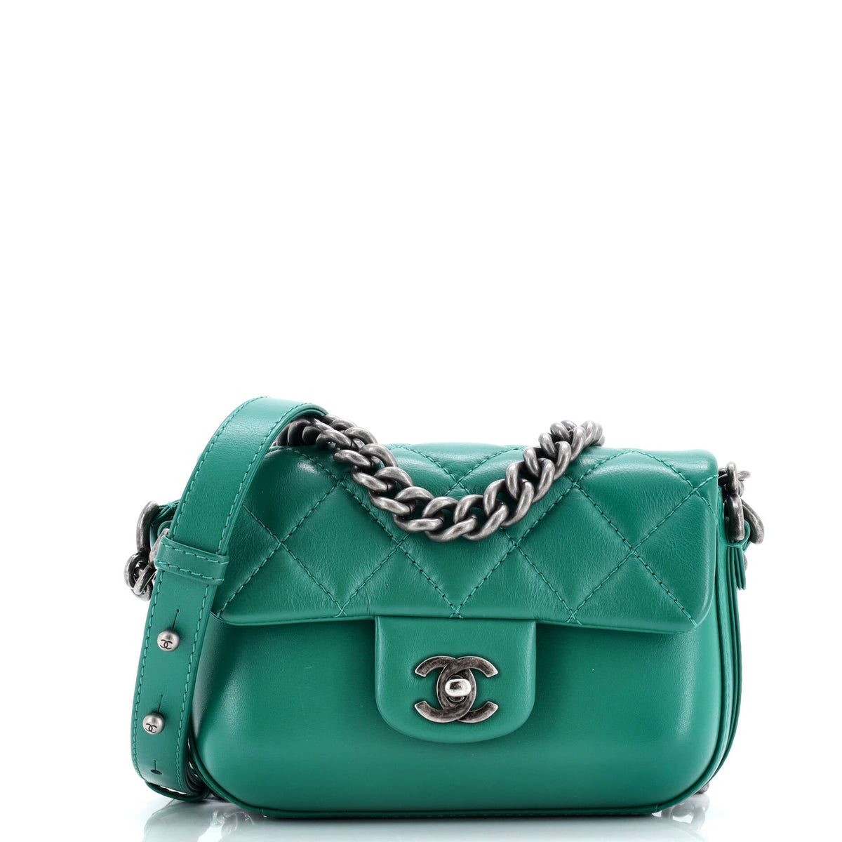 Chanel CHANEL Rock My Shoulder Flap Bag Quilted Calfskin Mini