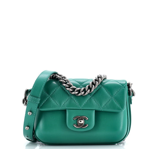 CHANEL Rock My Shoulder Flap Bag Quilted Calfskin Mini