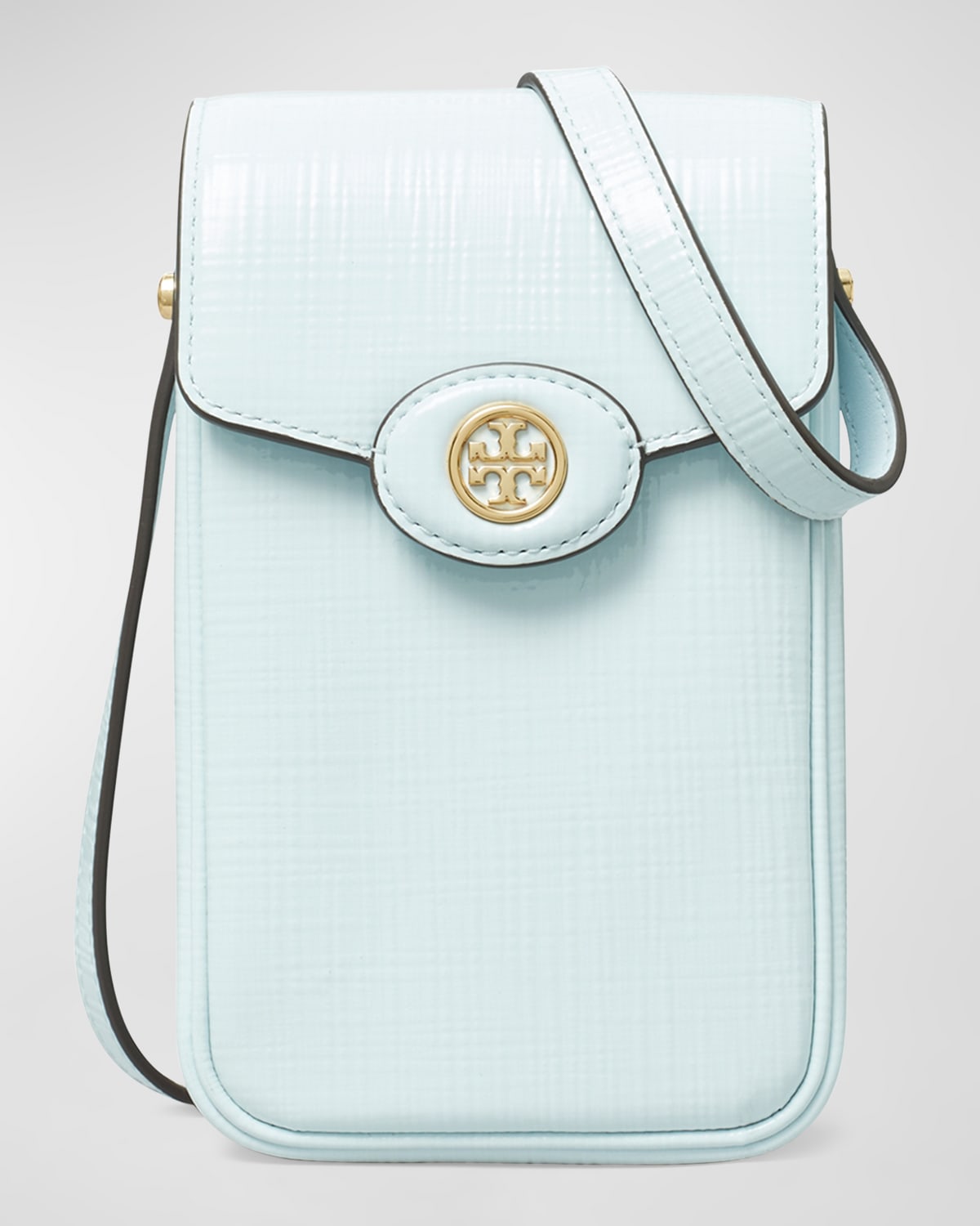 Tory Burch Robinson Crosshatched Leather Phone Crossbody Bag