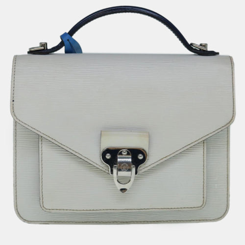 White Epi Leather Neo Monceau shoulder Bag