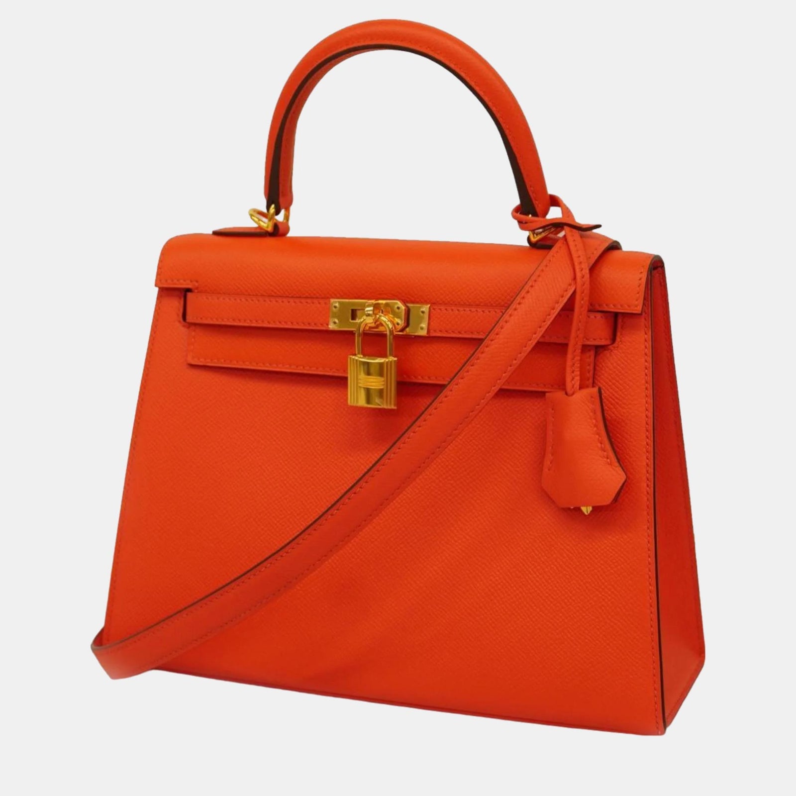 Herm?s Sac fourre-tout Kelly 25 en cuir Epsom rouge