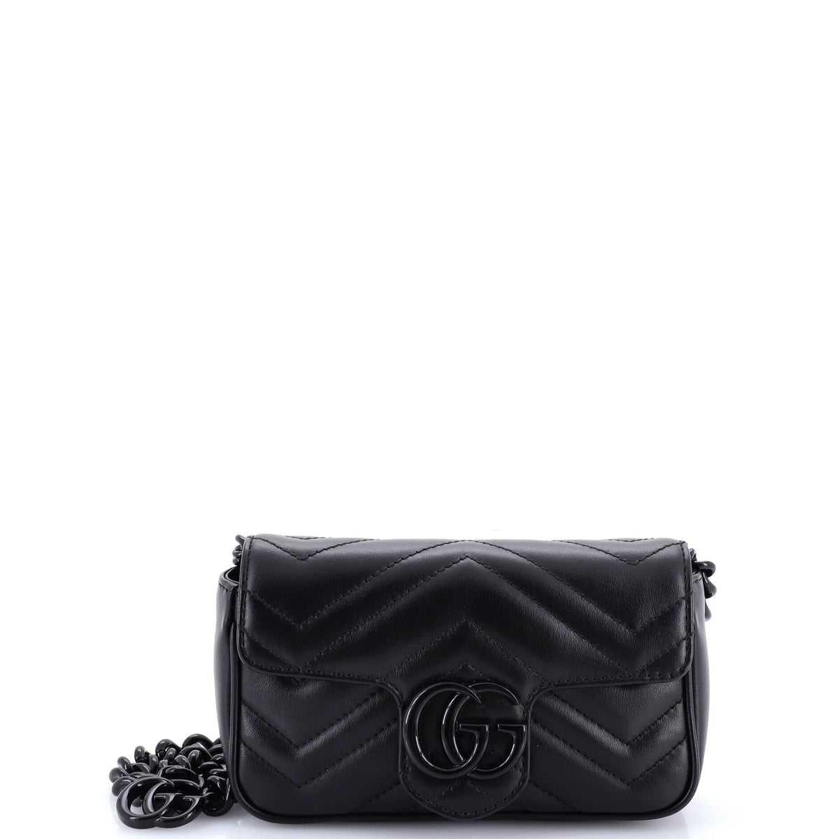 Gucci GUCCI GG Marmont Flap Belt Bag Matelasse Leather