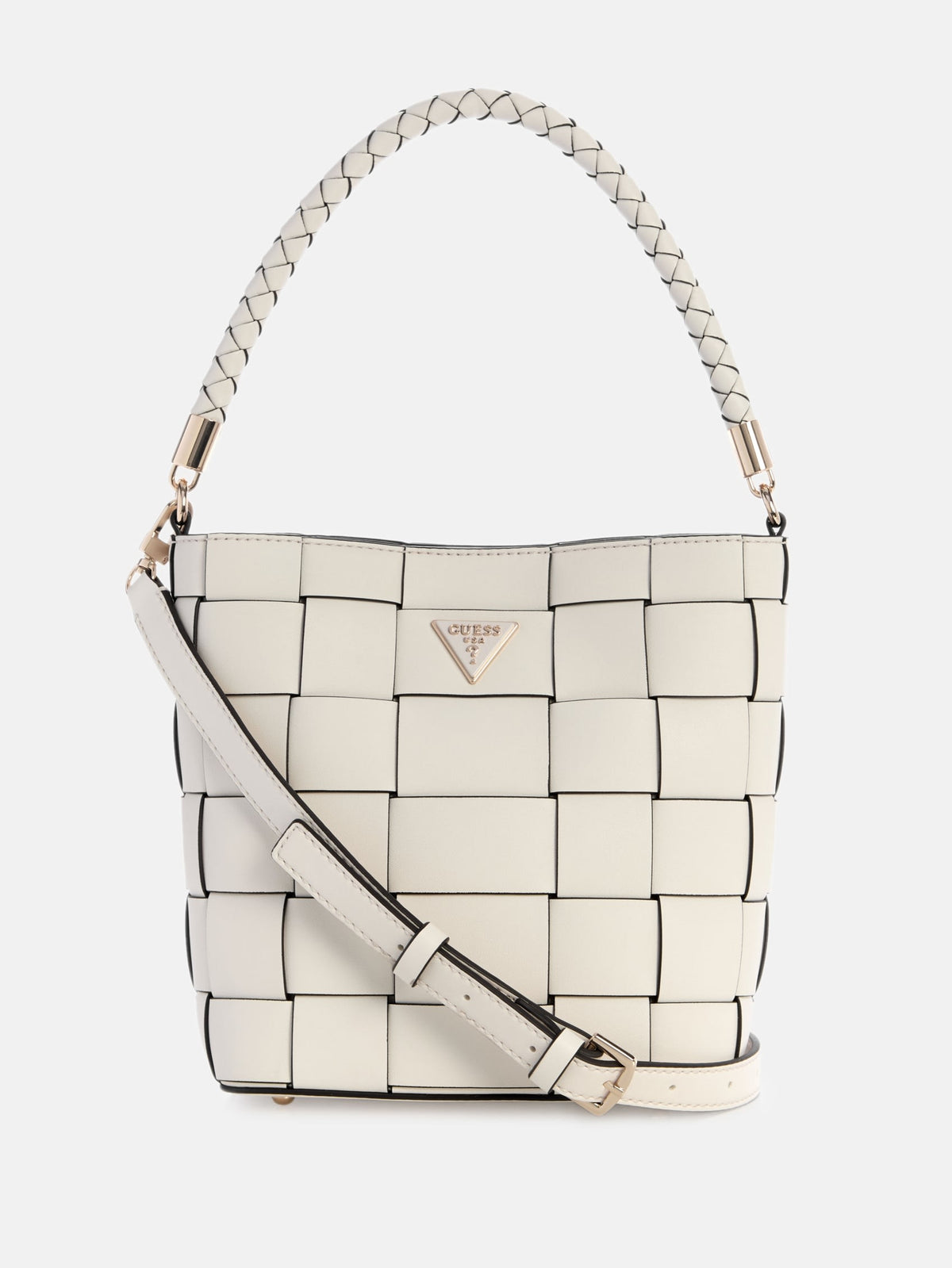 Guess Maylee Woven Bucket Bag