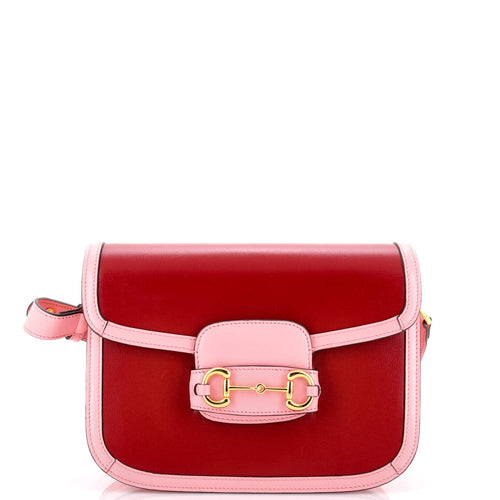 GUCCI Horsebit 1955 Shoulder Bag Printed Leather Small