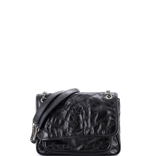 Niki Chain Flap Bag Matelasse Chevron Leather Baby