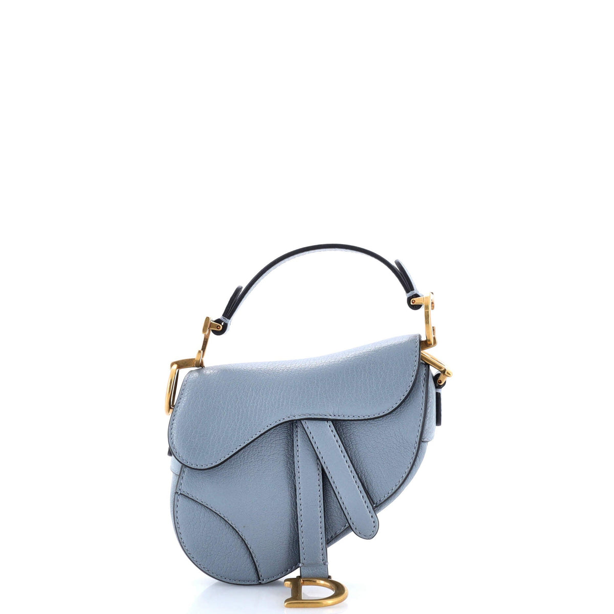 Christian Dior Saddle Handbag Leather Micro