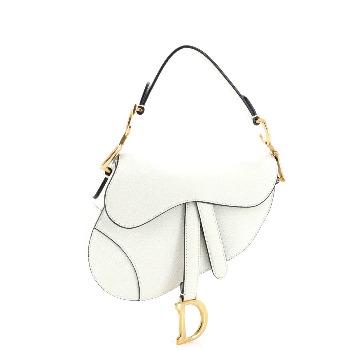 Christian Dior Saddle Handbag Leather Mini
