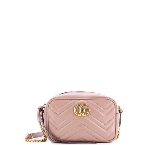 GUCCI GG Marmont Shoulder Bag Matelasse Leather Mini