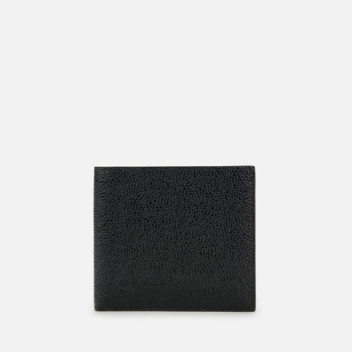 Men's Billfold Wallet In Pebble Grain - Black