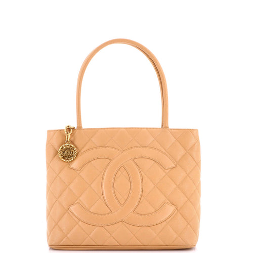 CHANEL Medallion Tote Quilted Caviar