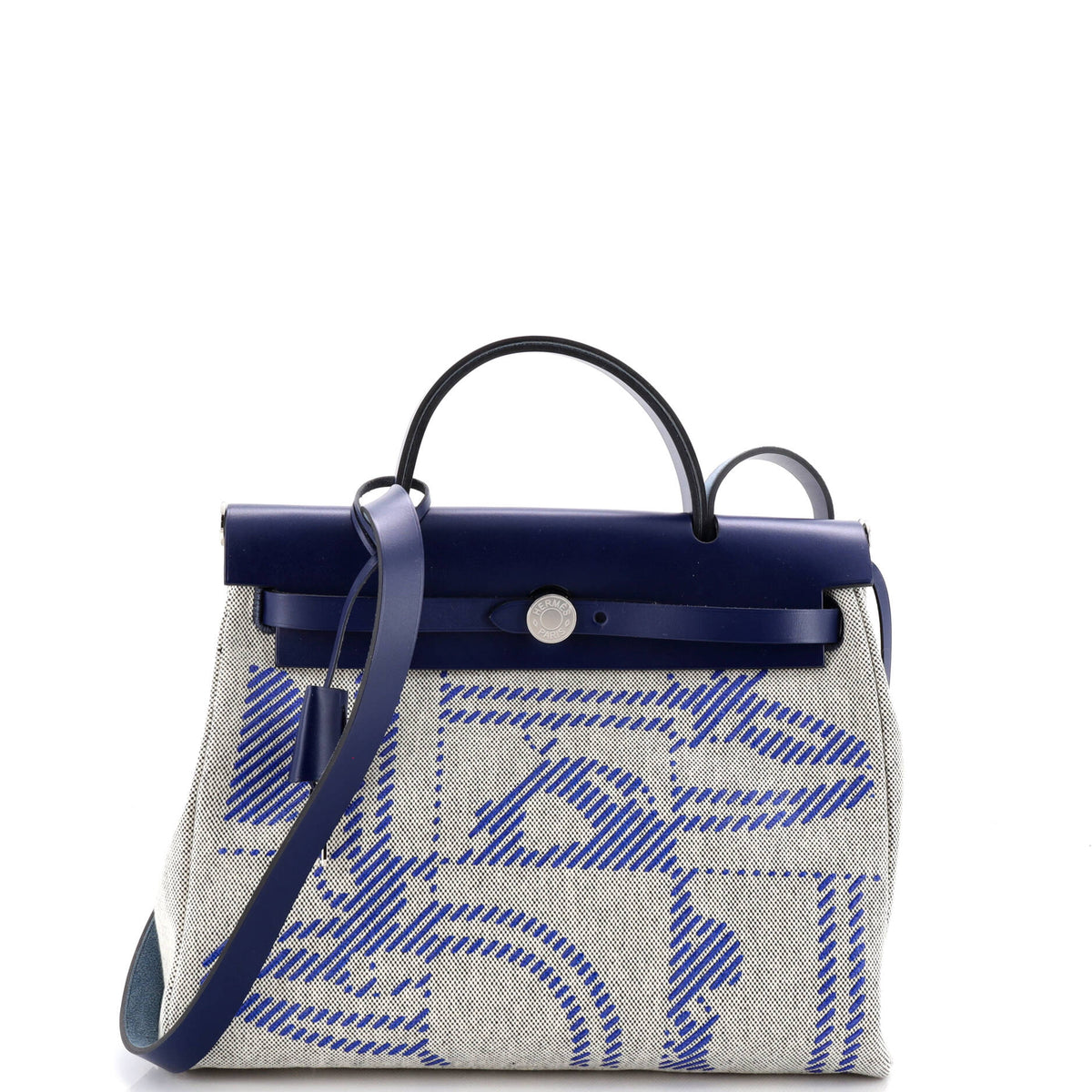 Herm?s Herbag Zip Relief Brides de Gala Toile and Leather 31