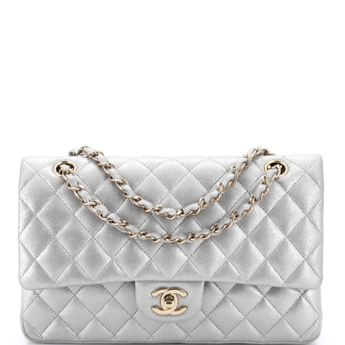 CHANEL Classic Double Flap Bag Quilted Iridescent Calfskin Medium