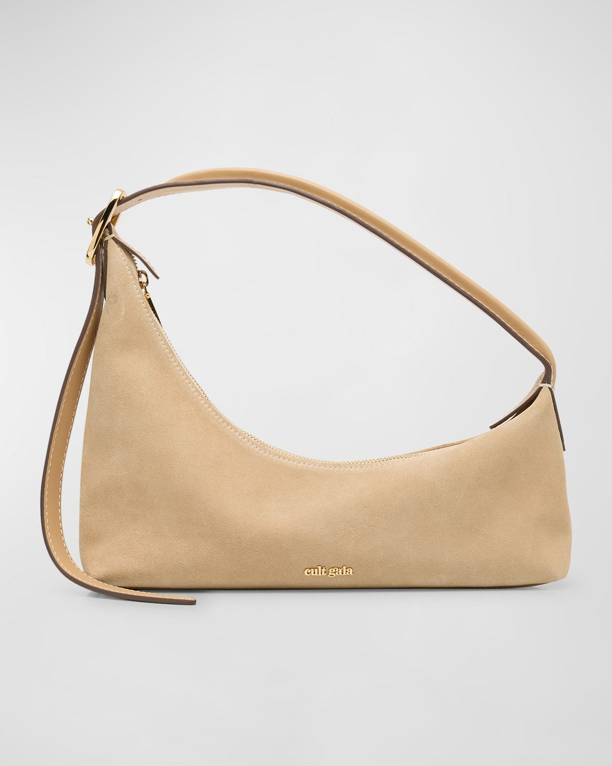 Cult Gaia Lola Zip Leather Shoulder Bag
