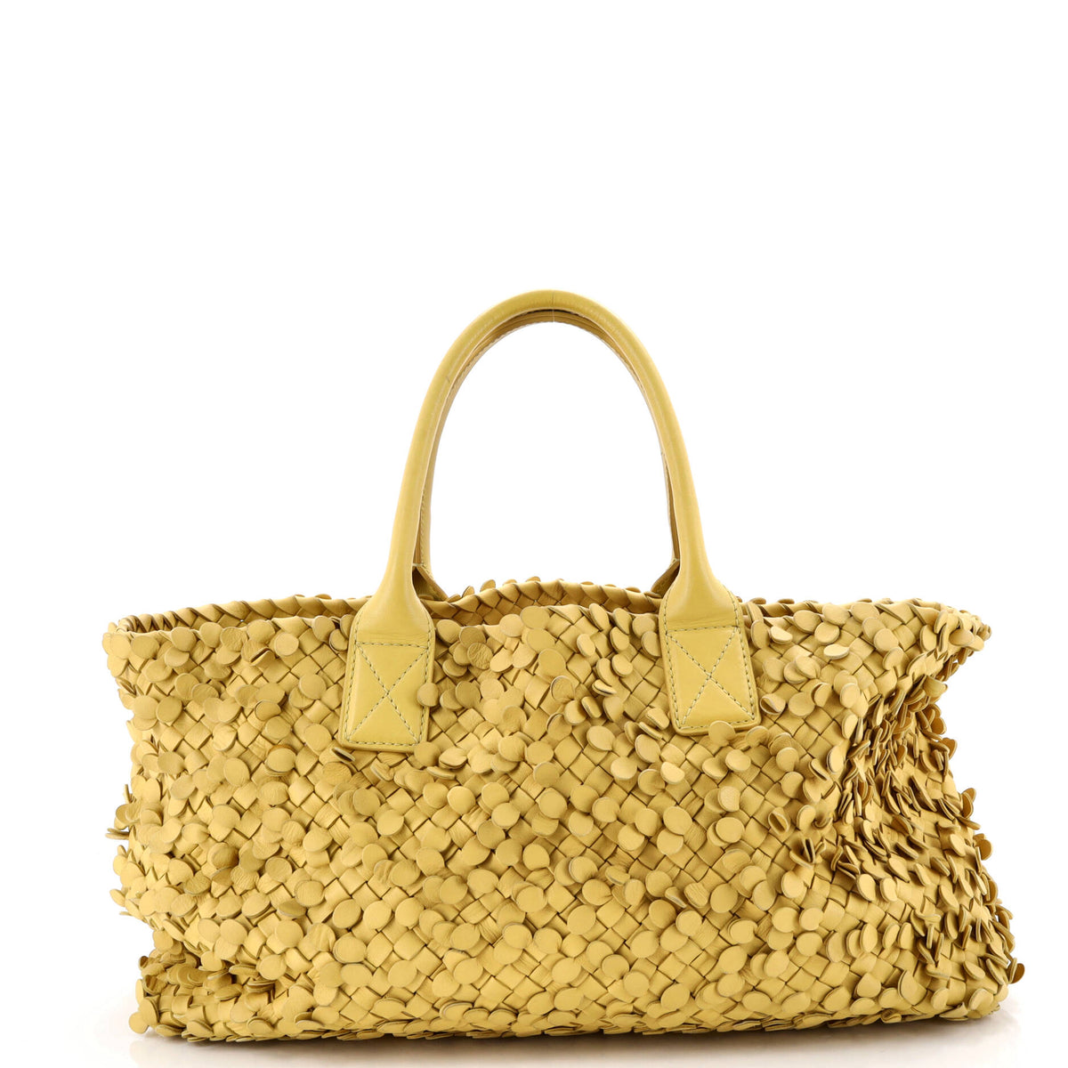 Bottega Veneta Poussin Paillettes Cabat Handbag Intrecciato Nappa Medium