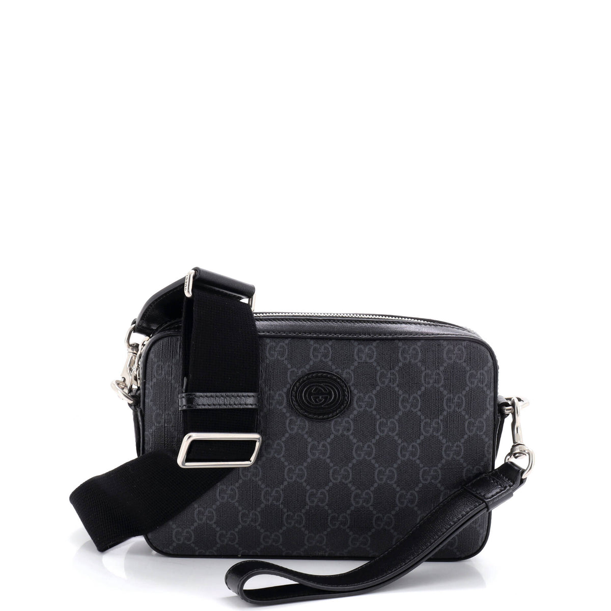 Gucci GUCCI Interlocking G Patch Shoulder Bag GG Coated Canvas Small