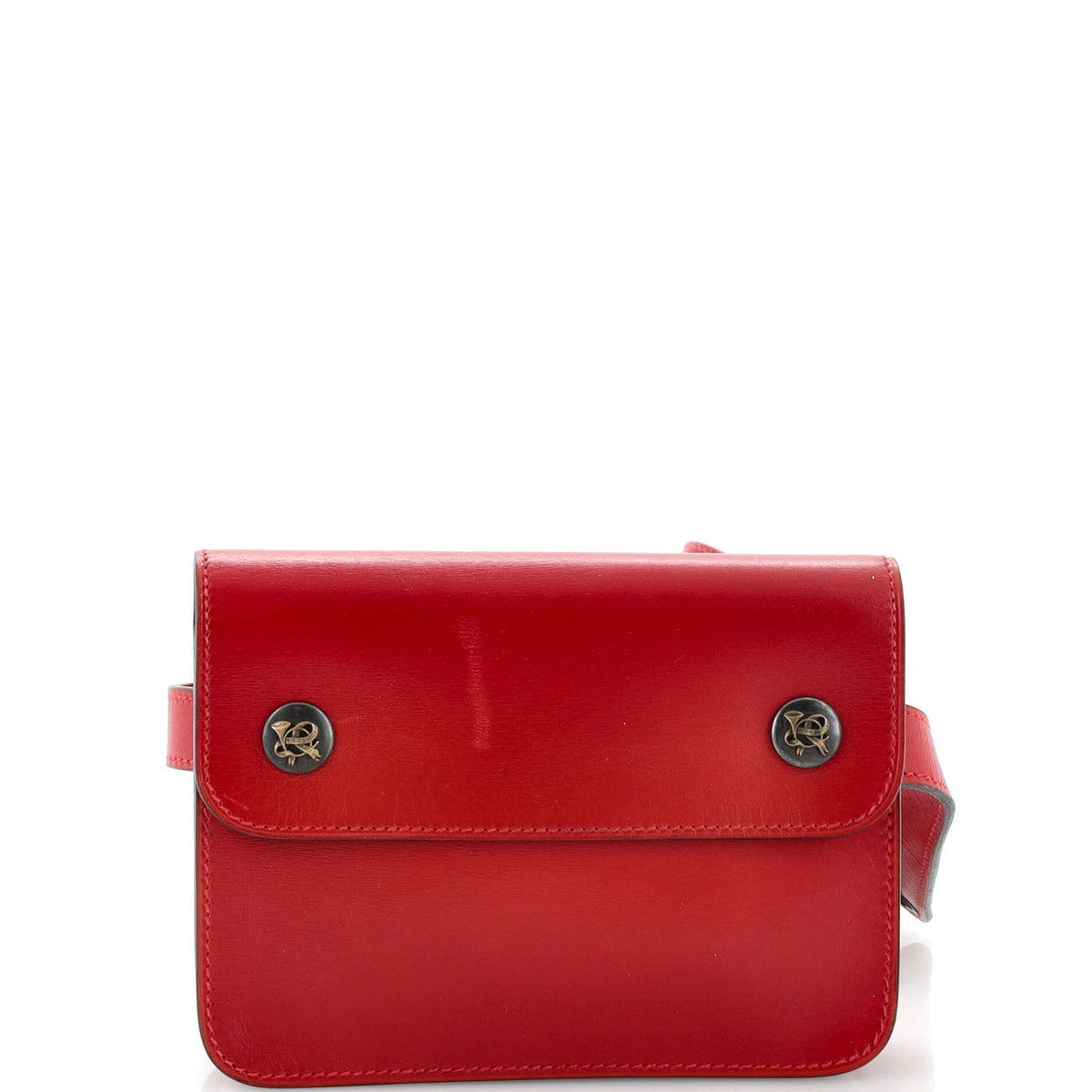 Hermès Pochette Green Belt Bag Leather