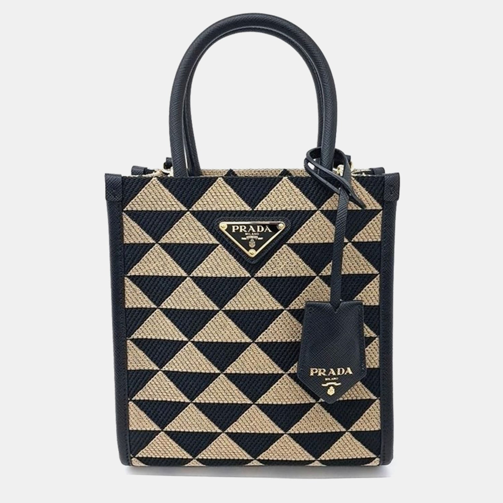 Prada Symbol Jacquard Mini Tote Bag