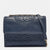 Navy Blue Quilted Leather Fleming Shoulder Bag