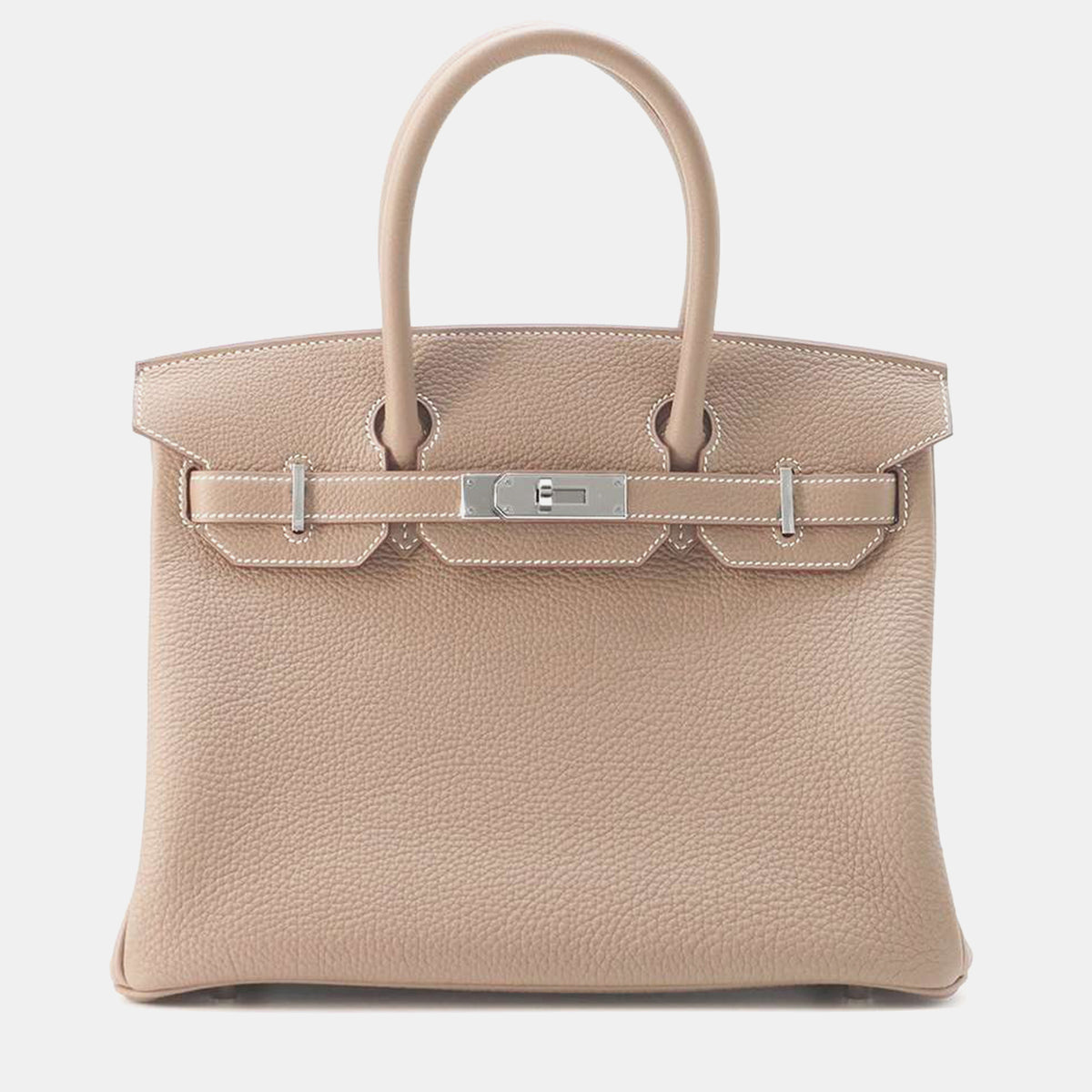 Hermès Etoupe Togo Leather Birkin 30 Tote Bag