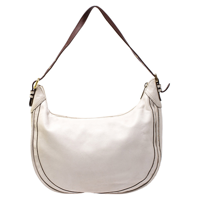 Michael Kors Michael Michael Kors Beige/Brown Leather Hobo