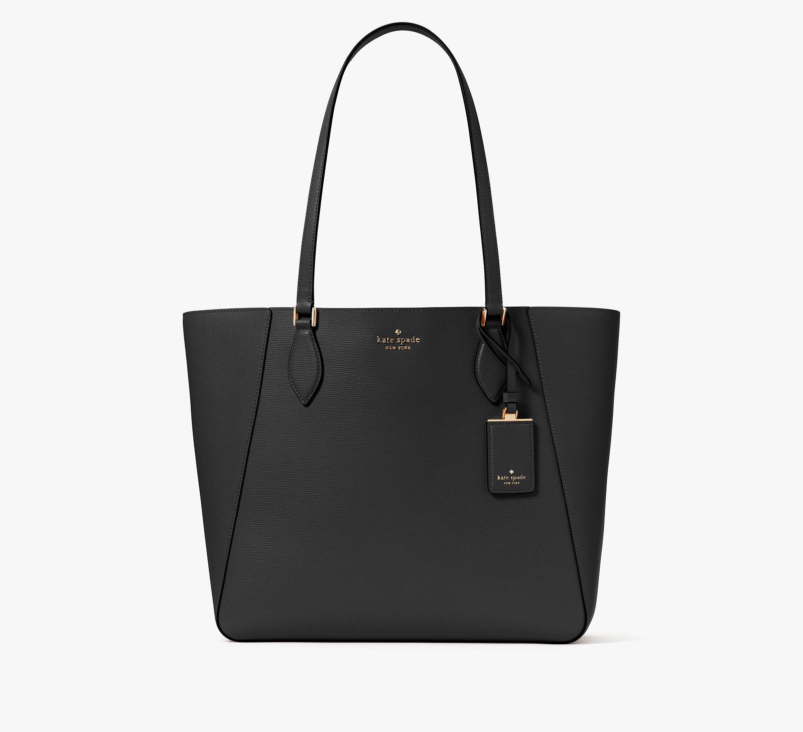 Kate Spade New York Poppy Tote-Bag aus edlem, genarbten Leder, offen