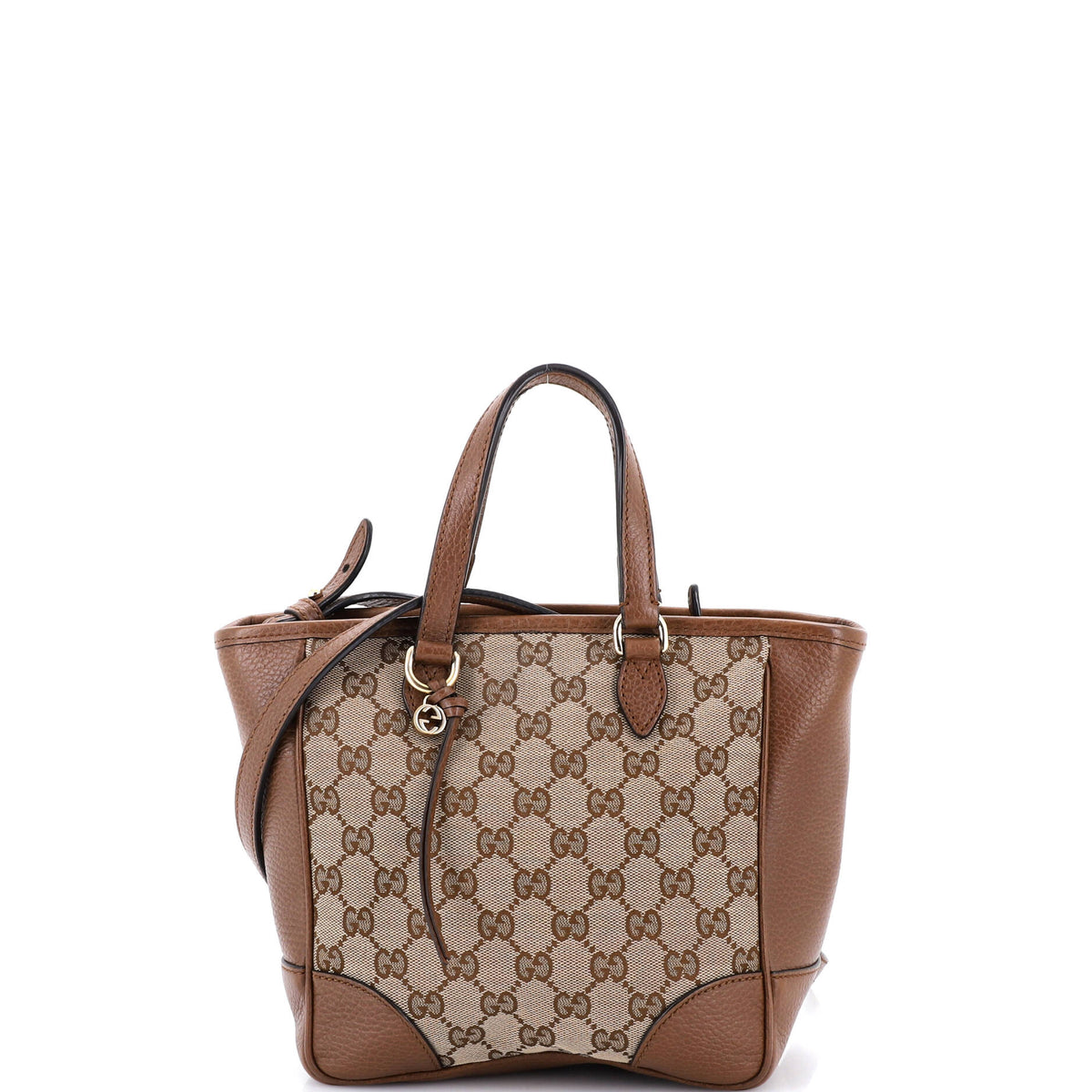 Gucci GUCCI Bree Convertible Tote GG Canvas with Leather Small