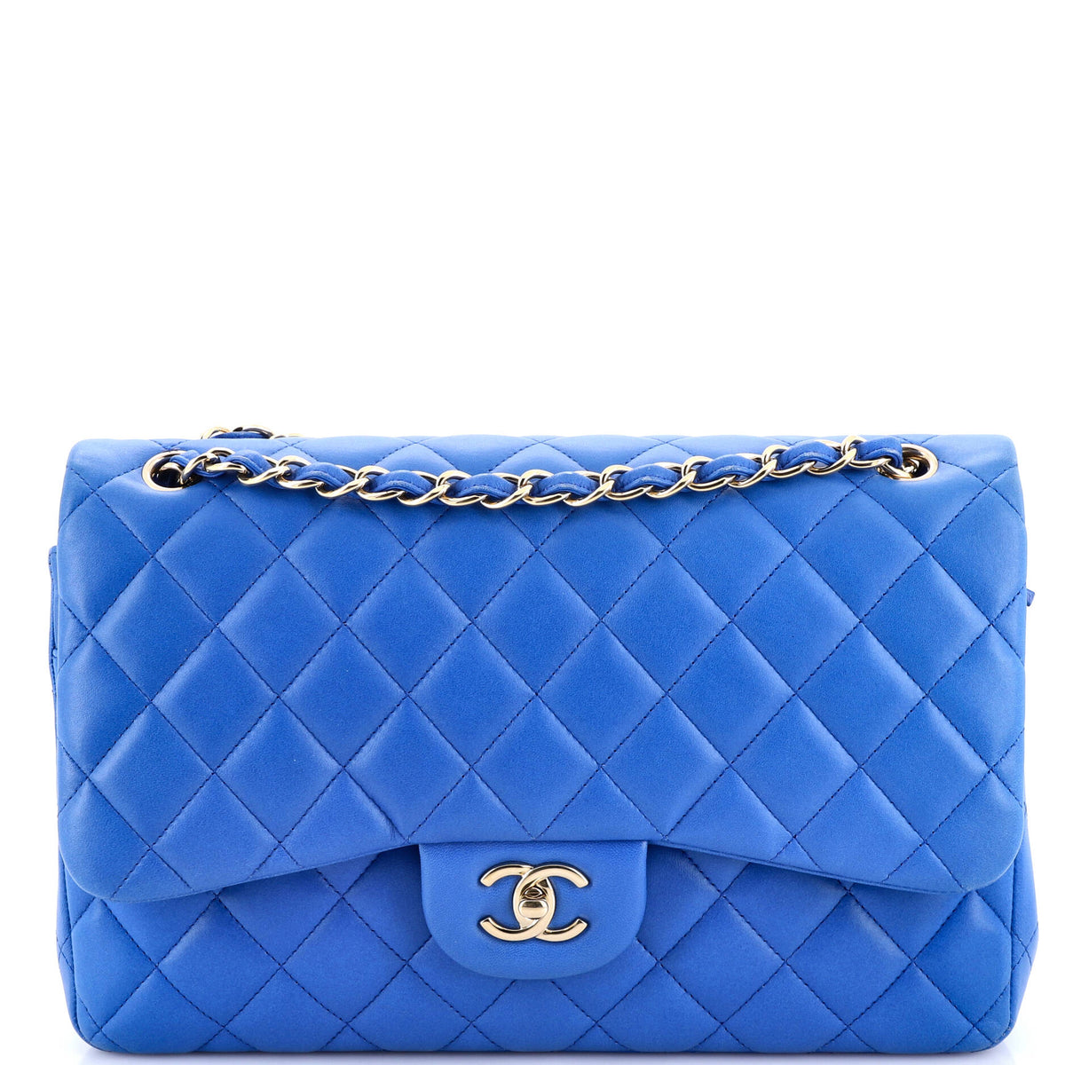 Chanel CHANEL Classic Double Flap Bag Quilted Lambskin Jumbo