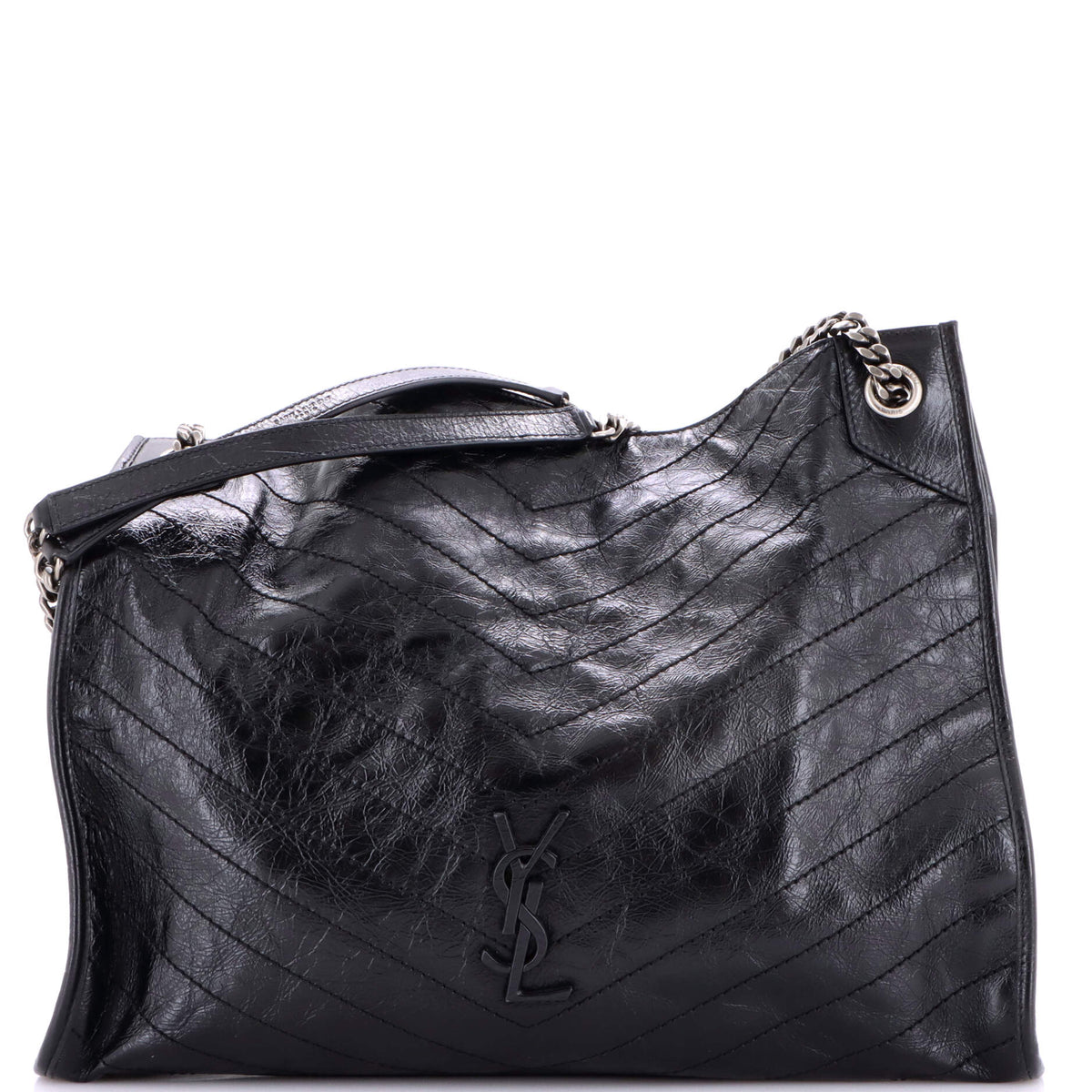 Saint Laurent Niki Shopping Tote Matelasse Chevron Leather Large