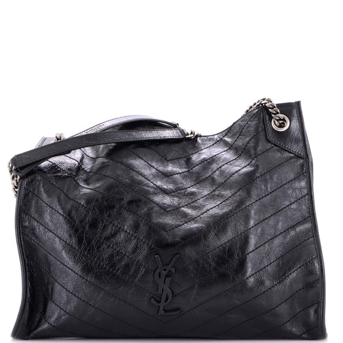 Niki Shopping Tote Matelasse Chevron Leather Large