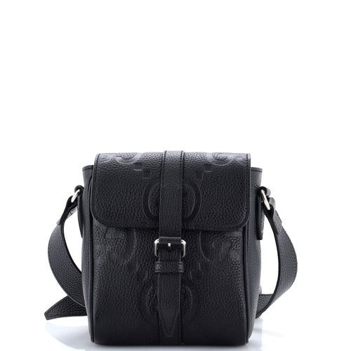 GUCCI Messenger Bag Jumbo GG Embossed Leather Small