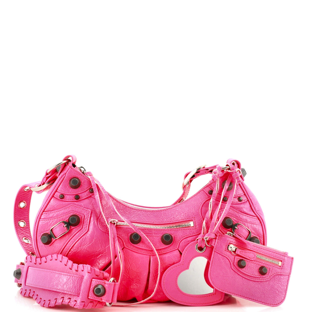 Balenciaga Le Cagole Giant Studs Shoulder Bag Leather Small