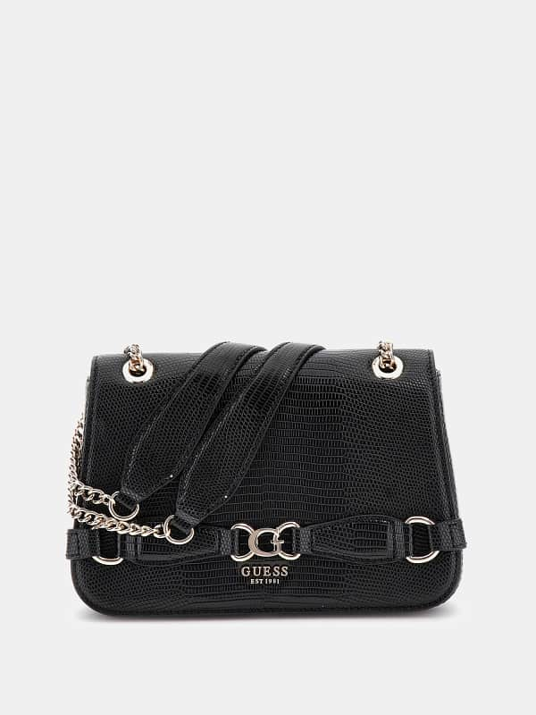 Guess Arlena Python-Print Crossbody