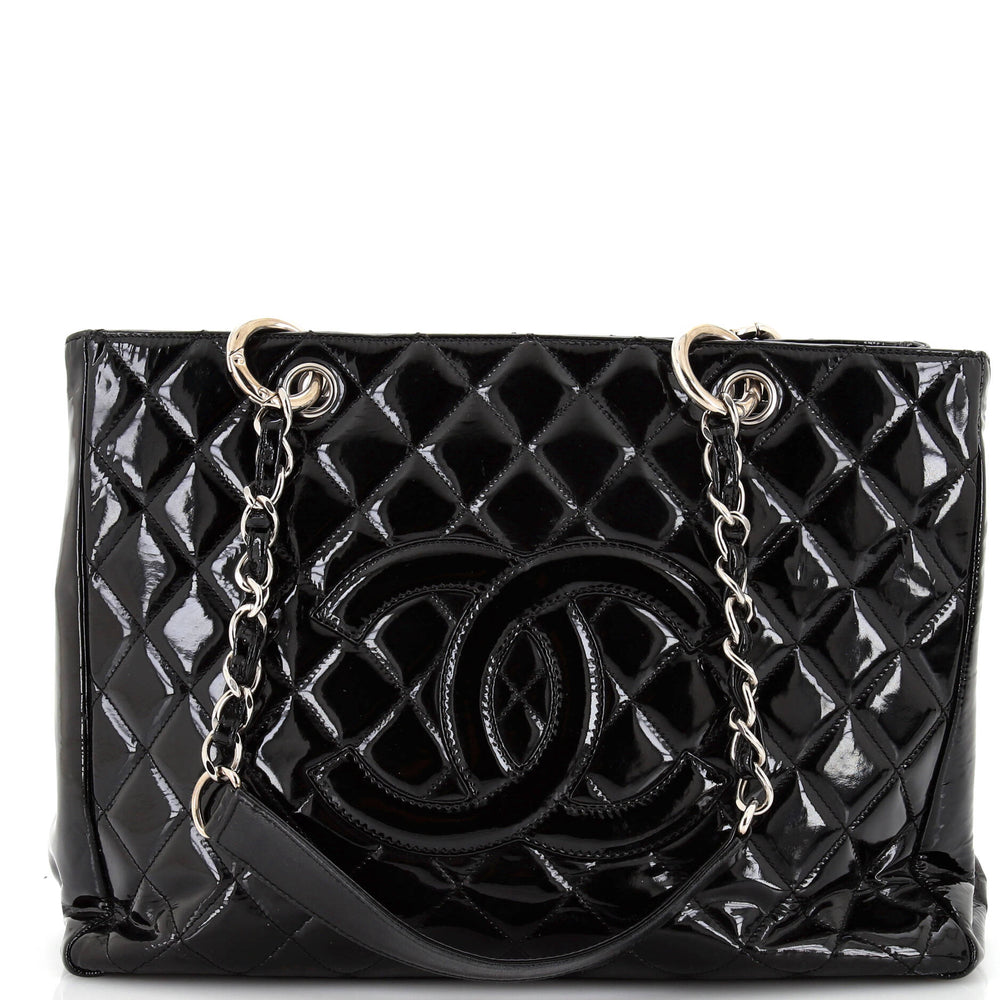 CHANEL Grand Shopping Tote Quilted Patent