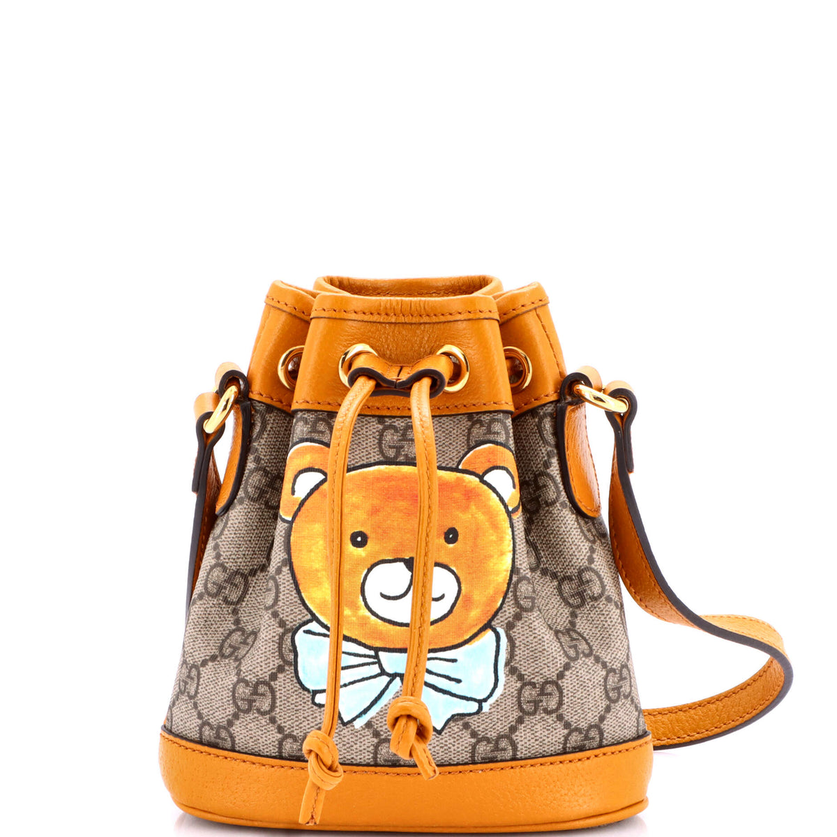 Gucci GUCCI x EXO-KAI Ophidia Bucket Bag Printed GG Coated Canvas Mini