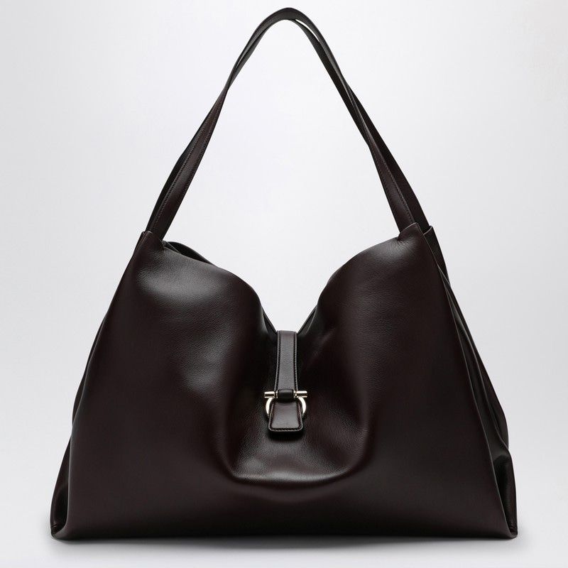 Ferragamo Women's Large Burgundy Leather Tote Bag in Red | 0777342LE