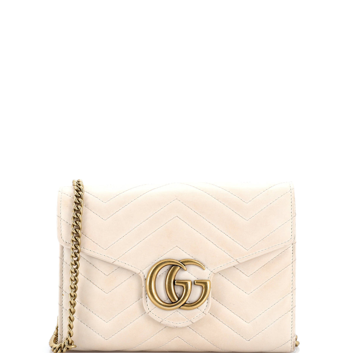 Gucci GUCCI GG Marmont Chain Wallet Matelasse Leather Mini