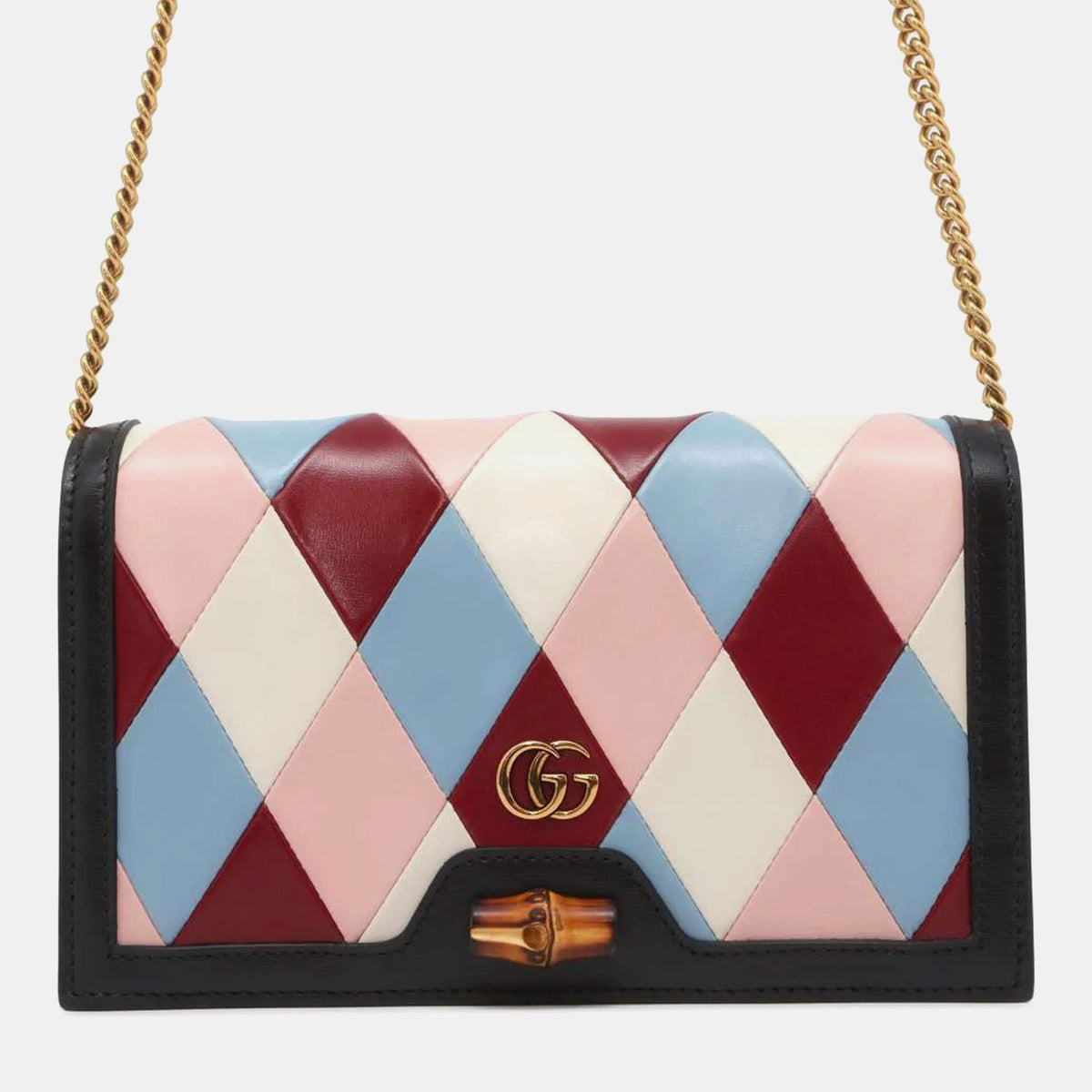 Gucci Multicolor Leather Lovelight Bamboo Chain Shoulder Bag