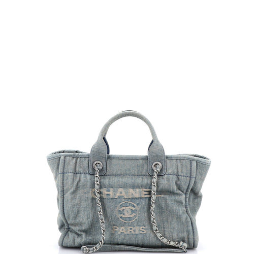 CHANEL Deauville NM Tote Denim Small