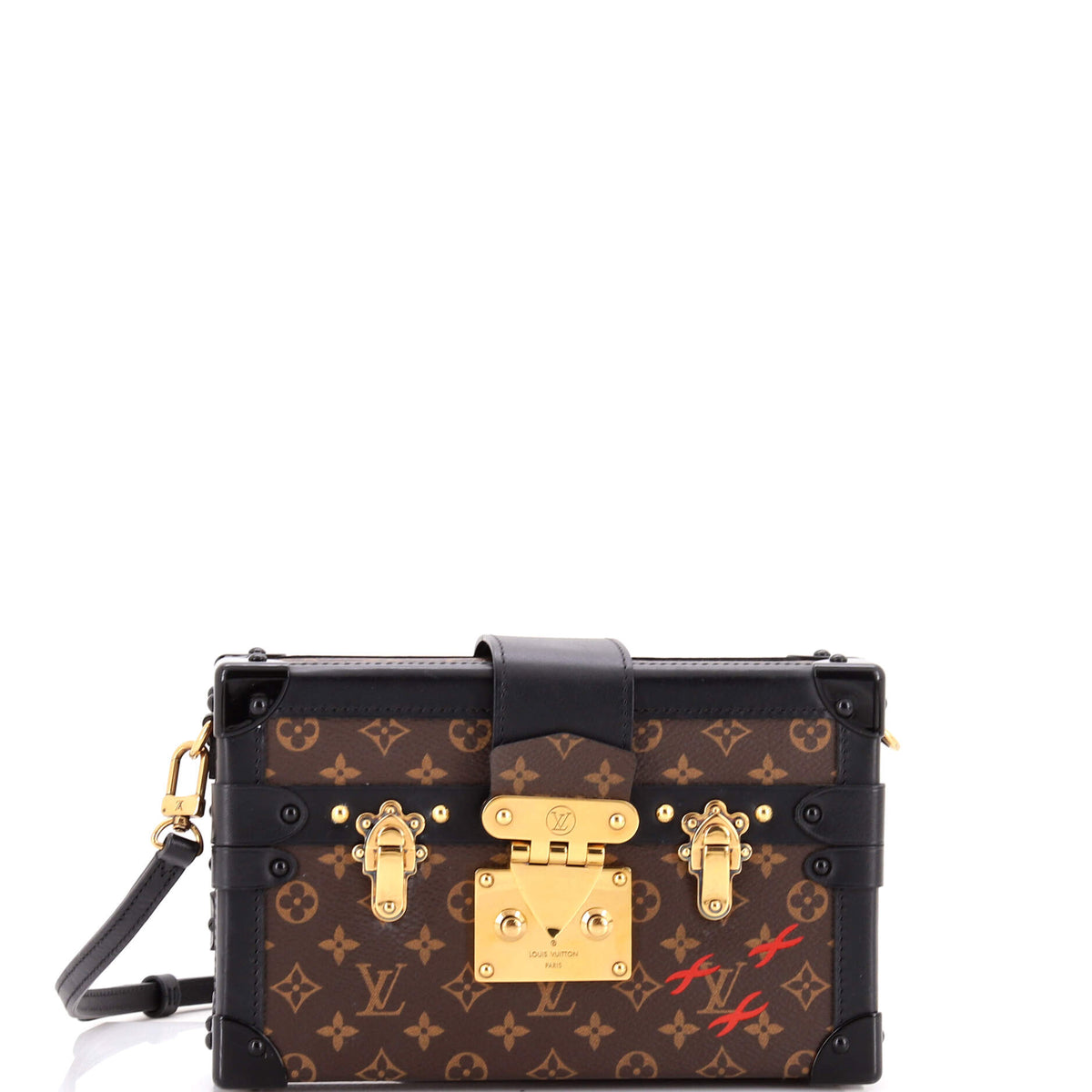 Louis Vuitton Petite Malle Handbag Monogram Canvas