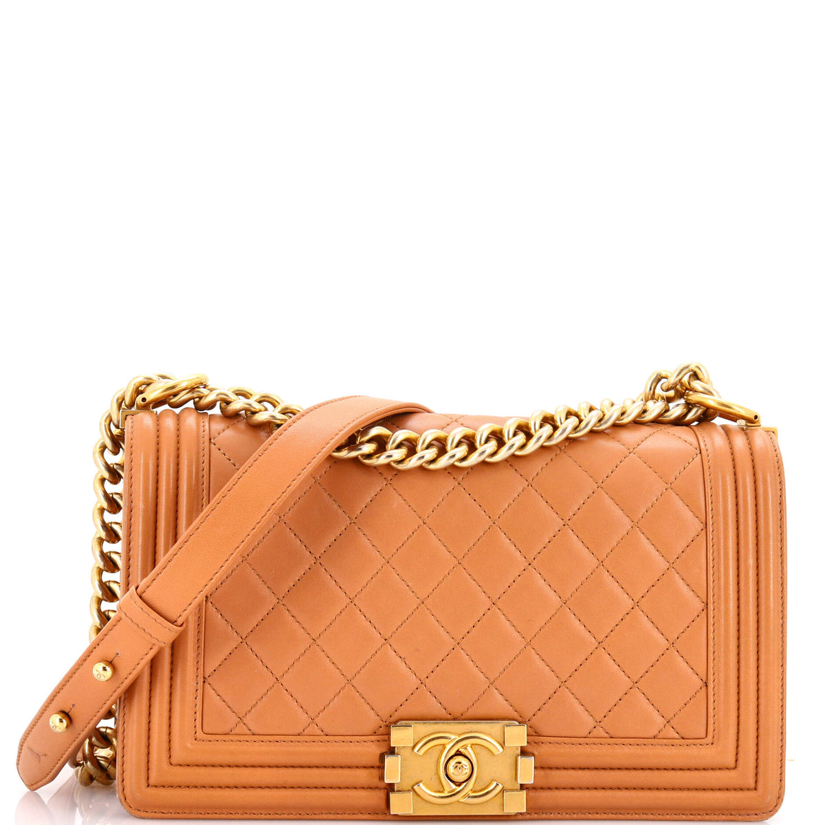 Chanel CHANEL Boy Flap Bag Quilted Lambskin Old Medium