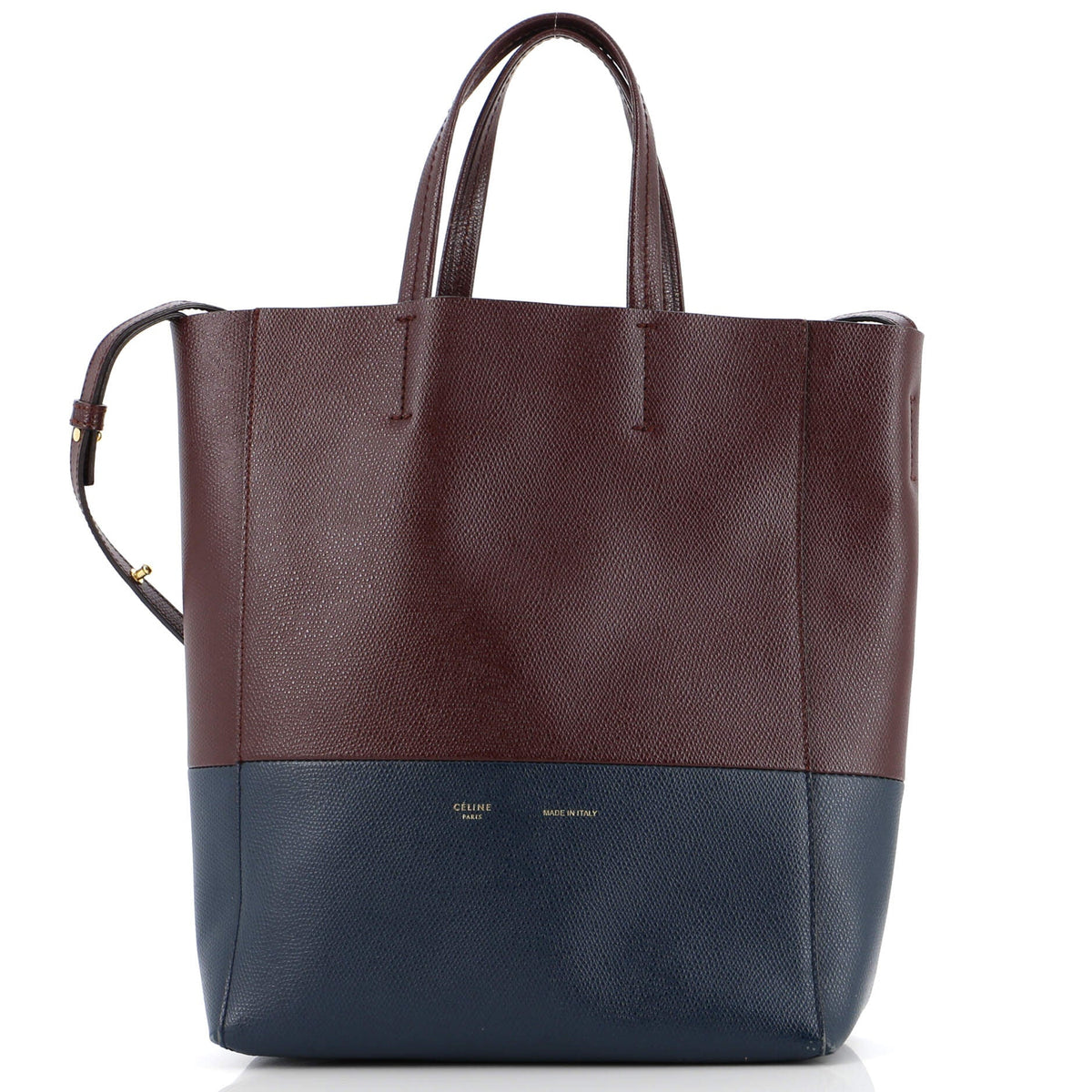 Celine CELINE Vertical Bi-Cabas Tote Grained Calfskin Small