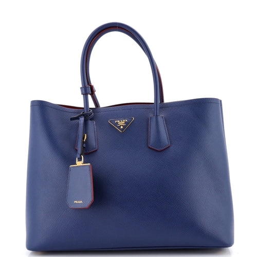 PRADA Cuir Double Tote Saffiano Leather Medium