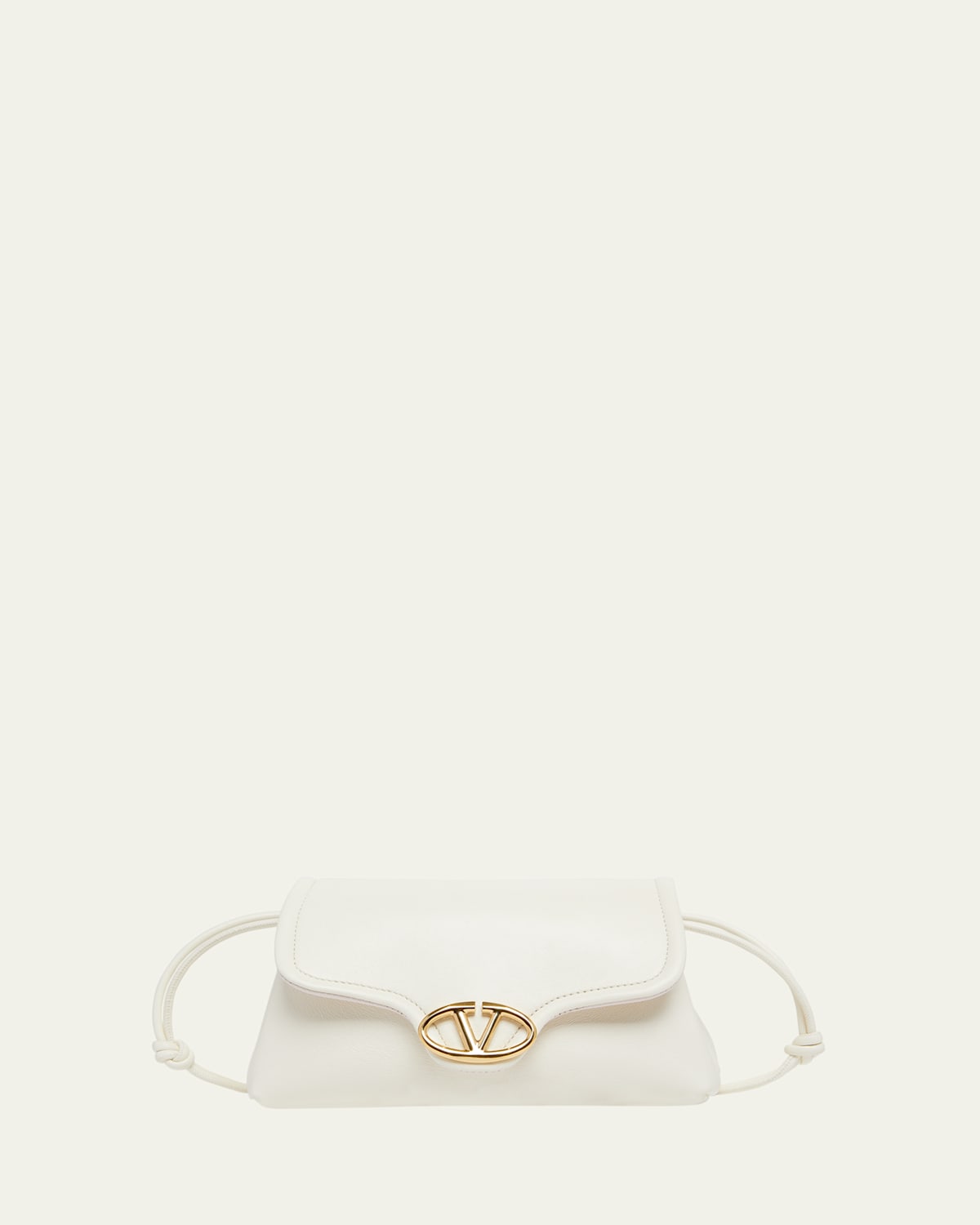 Valentino Mini VLOGO Drawstring Leather Shoulder Bag