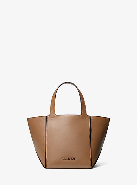 Michael Kors MK Jordi Small Leather Tote Bag - Brown - Michael Kors