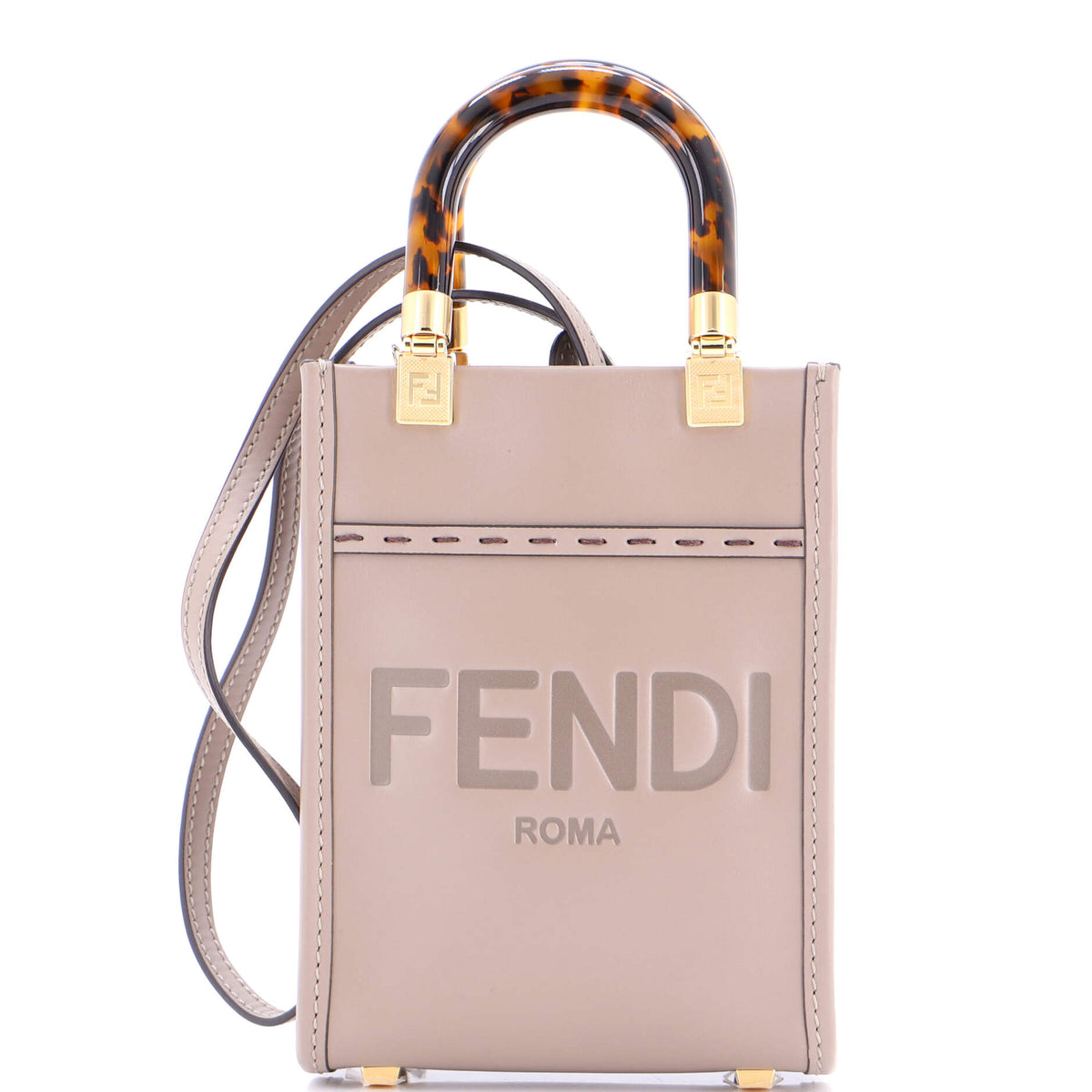 Fendi FENDI Sunshine Shopper Tote Leather Mini