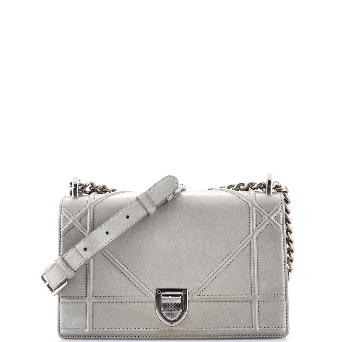 Christian Dior Diorama Flap Bag Iridescent Nubuck Small