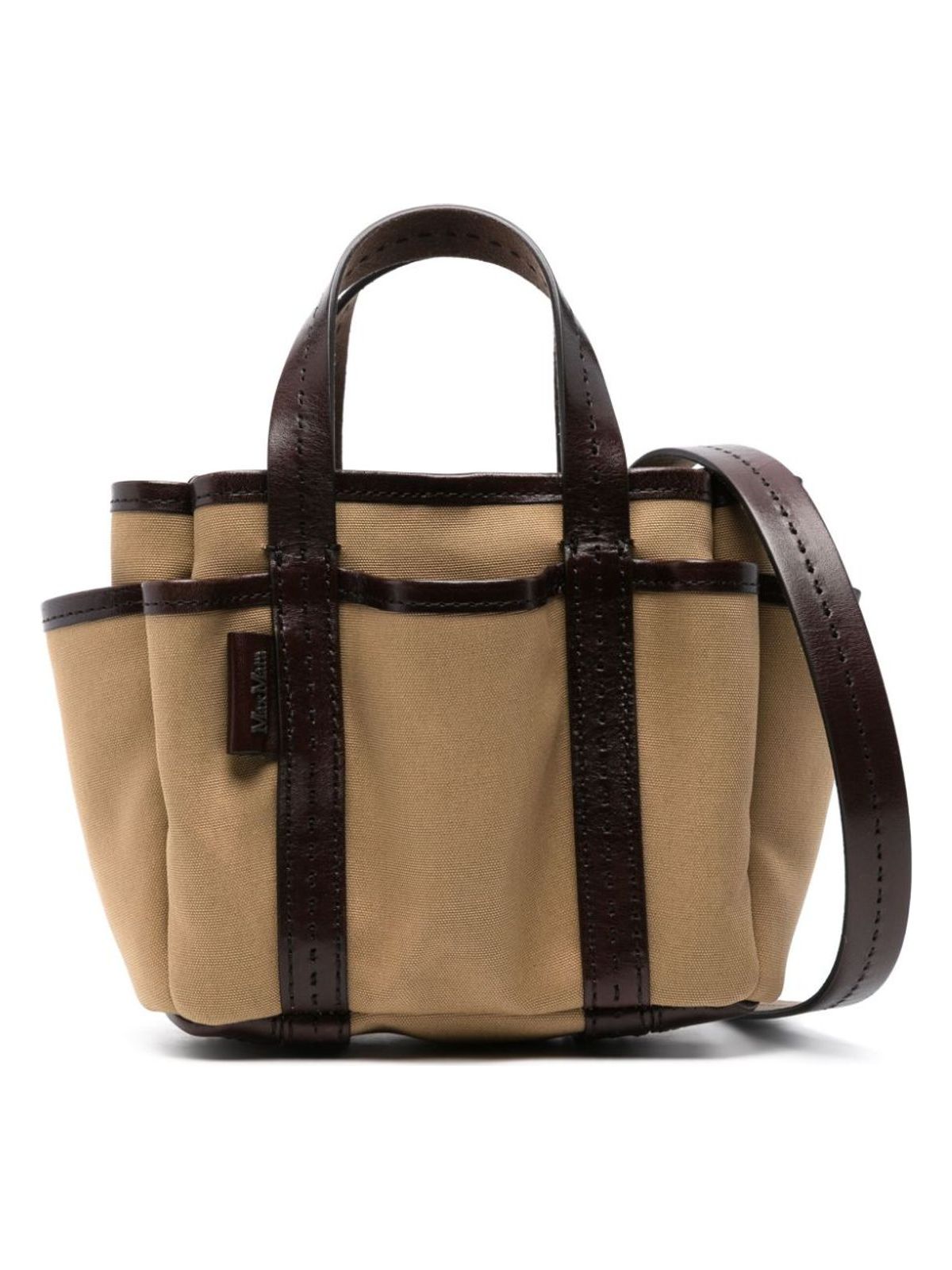 Max Mara Women's Canvas Xs Cabas Tote in Leather Brown | Size UNI | 14511023600
